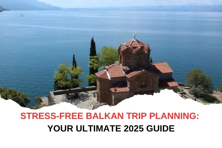 Ohrid lake from with the view of the St Jovan Kaneo Church