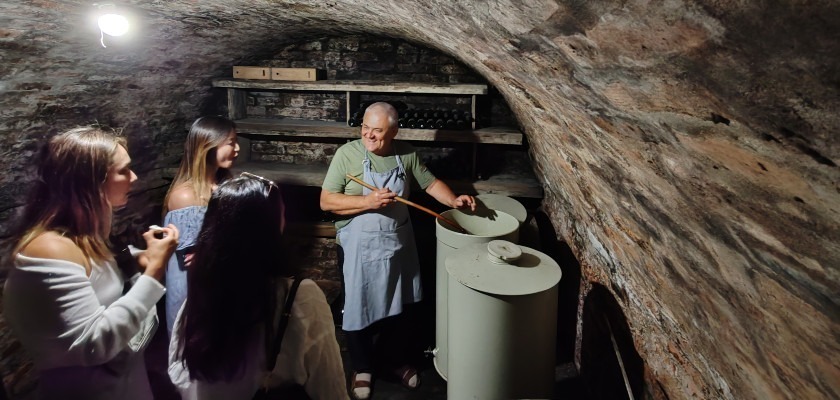 Traditional wine cellar atmosphere in Fruska Gora