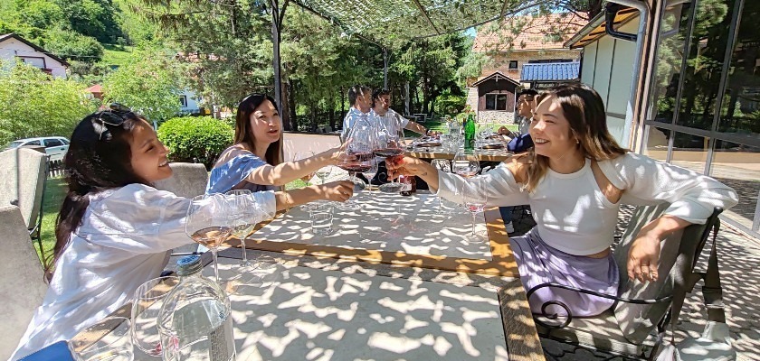Wine tasting at a biodynamic winery in Rakovac